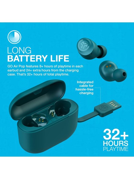 JLAB Go Air Pop True Wireless Earbuds Teal | Go Air Pop Teal