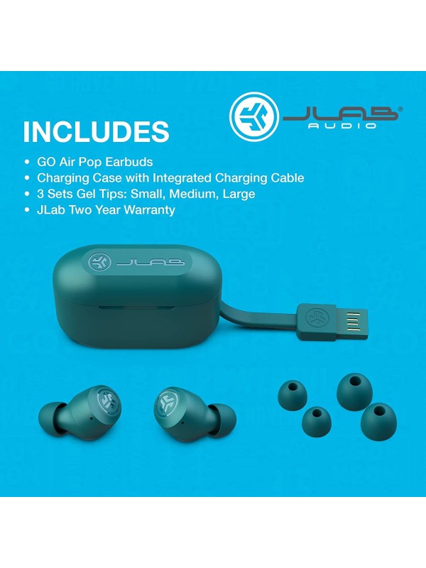 JLAB Go Air Pop True Wireless Earbuds Teal | Go Air Pop Teal