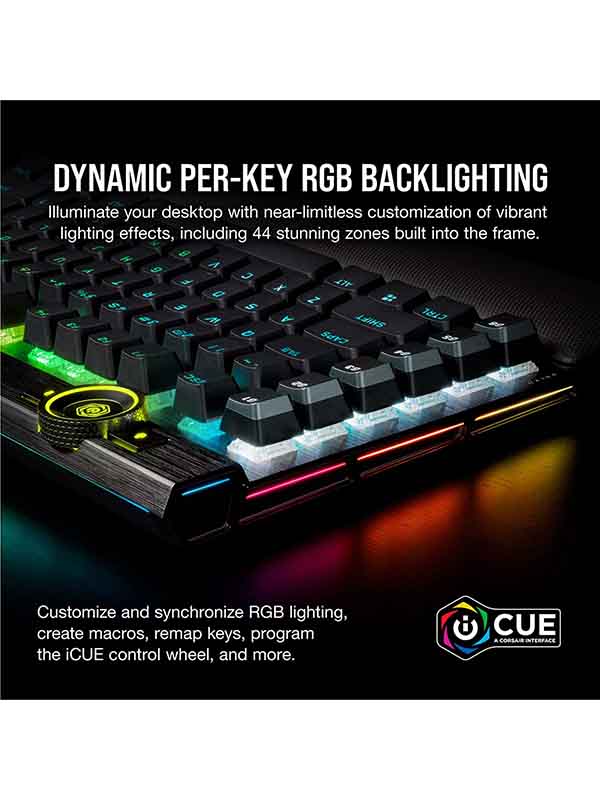 CORSAIR K100 RGB Optical-Mechanical MX Speed Gaming Keyboard, Black - CH-912A014