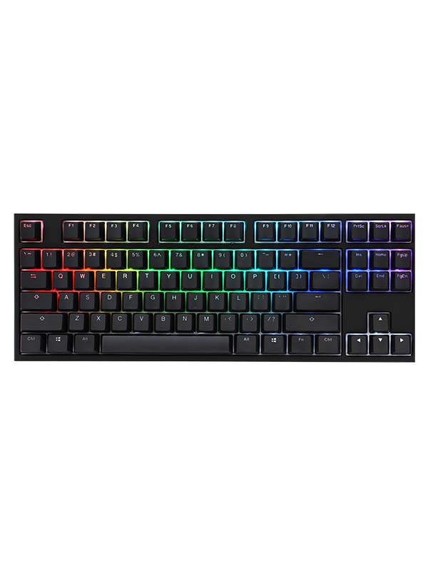 DUCKY One 2 TKL RGB LED Double Shot PBT Gaming Mechanical Keyboard - Cherry MX Blue Bezel Design Detachable USB Type – C | DKON1787ST