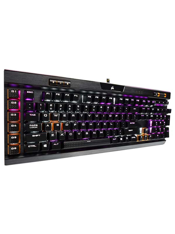 CORSAIR K95 RGB PLATINUM SE Mechanical Gaming Keyboard, Cherry MX Speed Red Linear, Arabic - Black | CH-9127314-AR