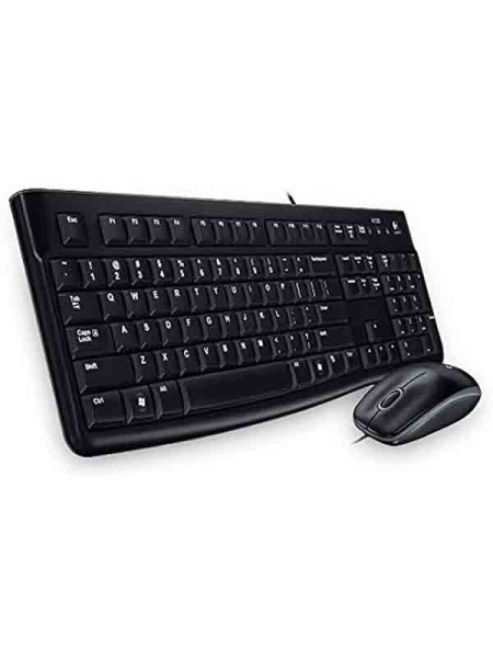 LOGITECH MK120 USB Keyboard & Mouse Combo-Blac
