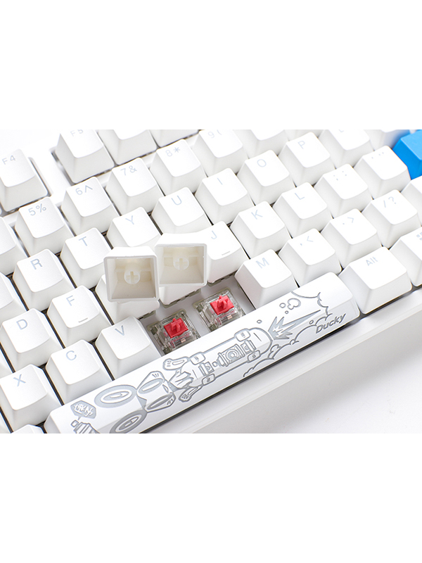 Ducky ONE 2 TKL WHITE & Brown Switch  Gaming Keyboard,  DKON1787ST-BARALWWT1