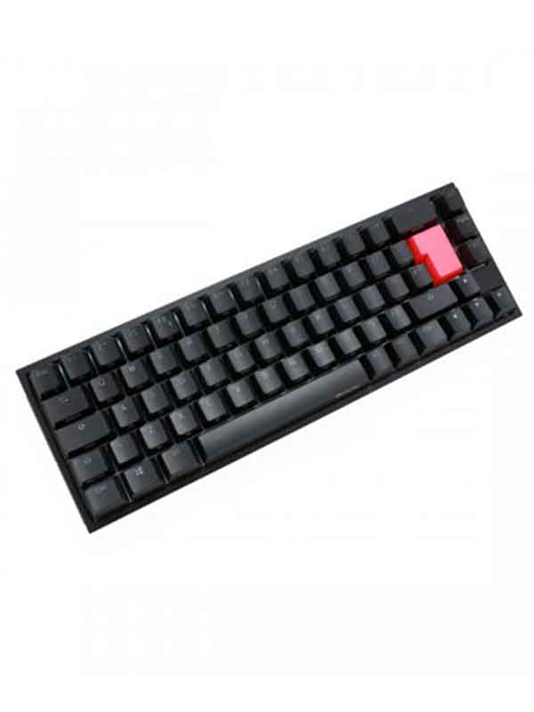 Ducky ONE 2 TKL RGB Black & Slient Red Switch (English & Arabic) Gaming Mechanical Keyboard, DKON1787ST-SARALAZT1