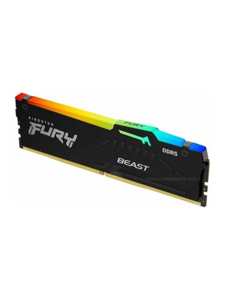 Kingston FURY Beast RGB KF560C40BBA-16, 16GB DDR5-6000 Gaming RAM, 6000MT/s, PC5-48000, CL40, Intel XMP 3.0, Black RGB | KF560C40BBA-16