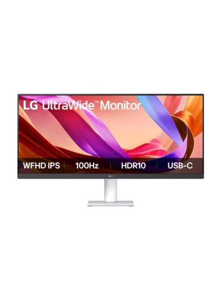 LG 29U531A-W, LG UltraWide Monitor, 29-Inch WFHD IPS Display, 2560x1080 Resolution, 21:9 Aspect Ratio, 100Hz Refresh Rate, 1ms MBR, HDR10, sRGB 99%, USB-C, DisplayPort, HDMI, Dual 5W Speakers, White | 29U531A-W