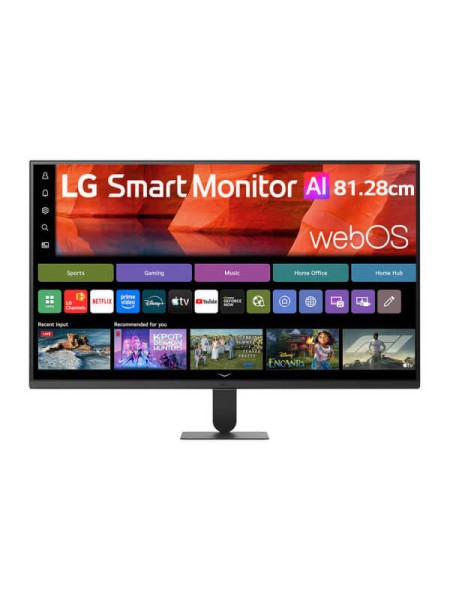 LG 32U501SB-B Smart Monitor AI U5s 32-inch FHD VA Display, 120Hz, 5ms GTG, HDR10 Pro, webOS, AirPlay 2, Wi-Fi, Bluetooth, 10W Stereo Speakers, HDMI, USB, Black | 32U501SB-B