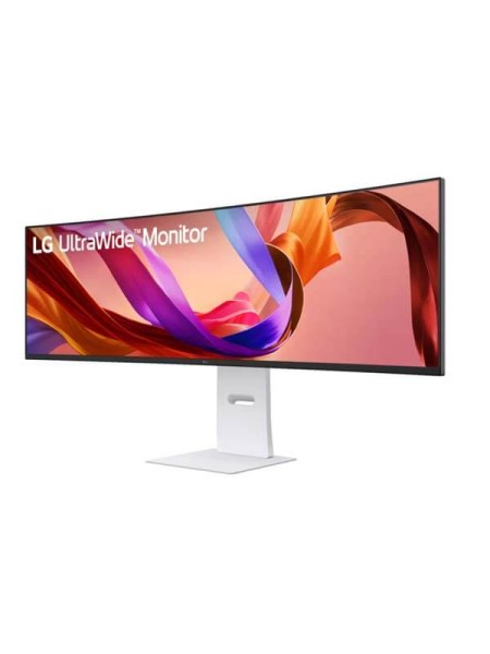 LG 49U950A-W, LG UltraWide Curved Monitor, 49-Inch Dual QHD Nano IPS Display, 5120x1440 Resolution, 32:9 Aspect Ratio, 144Hz Refresh Rate, 1ms MBR, USB-C 90W, HDMI 2.1, DisplayPort 1.4, Built-In KVM, Dual 10W Speakers | 49U950A-W