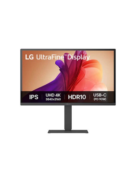 LG UltraFine 27U730A-B 27-inch 4K UHD IPS Monitor, 60Hz, 5ms GTG, HDR10, DCI-P3 90%, USB-C 90W Power Delivery, HDMI 2.0, DisplayPort 1.4, 10W Speakers, Ergonomic Pivot Stand, Black | 27U730A-B.AMA