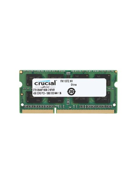 CRUCIAL 4GB 204-Pin DDR3 SO-DIMM DDR3L 1600 (PC3L 12800) Laptop Memory | CT51264BF160B