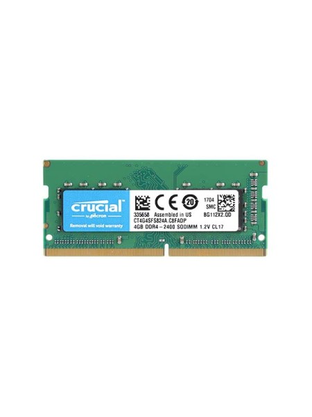 CRUCIAL 4GB Single DDR4 2400 (PC4 19200) 260-Pin S