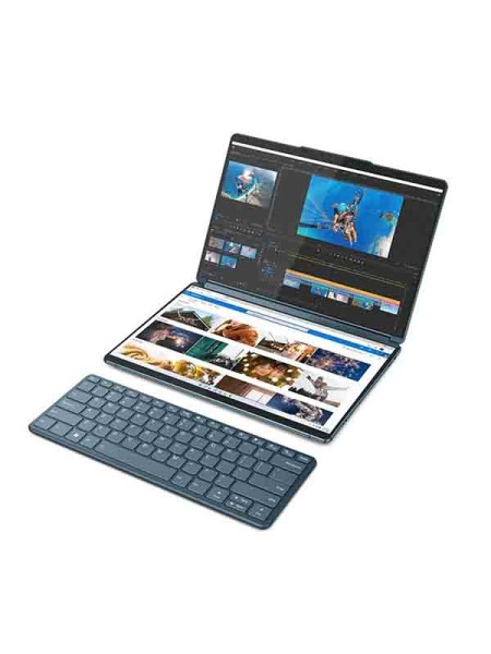2023 Lenovo Yoga Book 9 13IRU8 2-in-1 Convertible Laptop, 13th Gen Intel Core i7-1355U, 16GB RAM, 1TB SSD,  Intel Iris Xe Graphics, 13.3inch 2.8K Dual OLED Touch Display, Windows 11 Home, English & Arabic Keyboard, 82YQ0025AX