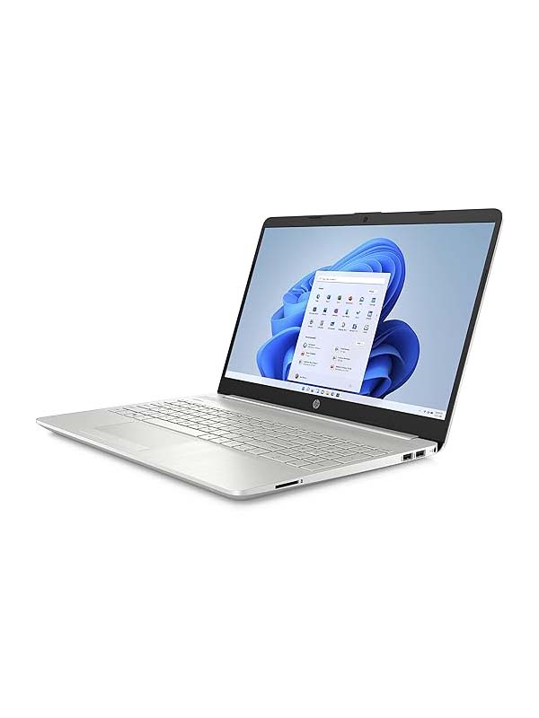 HP Laptop 15-dw3390ne, 11th Gen Intel Core i3-1125G4, 4GB RAM, 256GB SSD, Intel UHD Graphics, 15.6inch FHD Display, Windows 11 Home, English & Arabic Keyboard, Silver with Warranty | 6Y7R7EA
