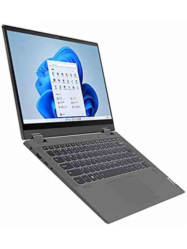 Lenovo Flex 5 14ITL05, 2-in-1 Laptop, 11th Gen Intel Core i7-1165G7, 16GB RAM, 512GB SSD, Intel Iris Xe Graphics, 14inch FHD Touch Screen Flip Display, Windows 11 Home, English & Arabic Keyboard, Graphite Grey with Warranty | 82HS01B8AX