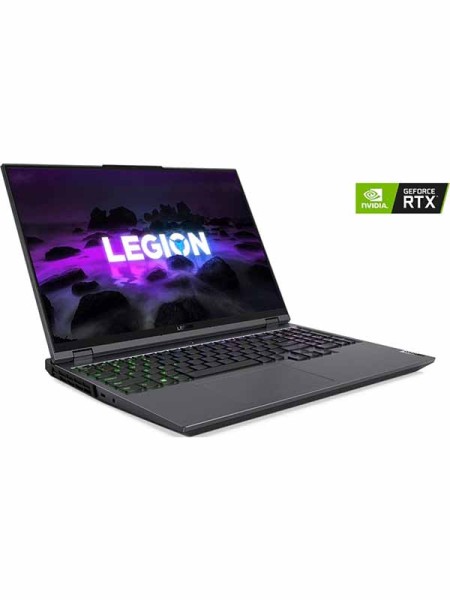 Lenovo Legion 5 Pro 16ACH6H Laptop, AMD Ryzen 7 5800H, 32GB RAM, 1TB SSD, Nvidia RTX 3060 6GB, 16 inch WQXGA Display, Windows 11 Home, RGB Backlit - Arabic Keyboard, Gray | Lenovo Legion 5 Pro 82JQ00H9AX