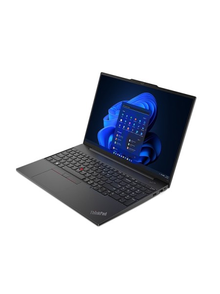 Lenovo ThinkPad E16 Gen1, Lenovo 21JN001RGP, 13th Gen Intel Core i7-1355U, 8GB RAM, 512GB SSD, Nvidia GeForce MX550 2GB Graphics, 16″ WUXGA IPS 300nits Display, DOS, English Keyboard, Fingerprint Reader, Black with Warranty | 21JN001RGP