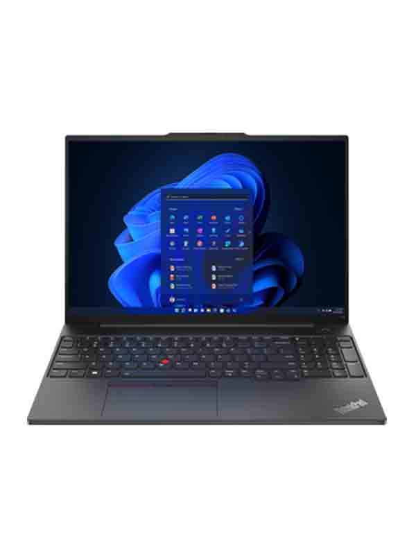Lenovo ThinkPad E16 Laptop Gen1, ThinkPad 21JN0016GP, 13th Gen Intel Core i5-1335U, 8GB RAM, 512GB SSD,  Intel Iris Xe Graphics, 16inch WUXGA IPS 300nits Display, DOS, KYB Arabic/English, Fingerprint Reader, Black with Warranty | 21JN0016GP