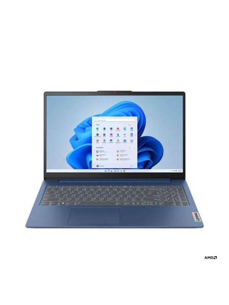 Lenovo IdeaPad Slim 3 15AMN8 82XQ012HUS Laptop, AMD Ryzen 5 40, 8GB LPDDR5-5500 Soldered RAM, 512GB PCIe NVMe SSD, 15.6-inch FHD 60Hz Display, Radeon 610M, Windows 11 Home, Abyss Blue, English Keyboard | 82XQ012HUS