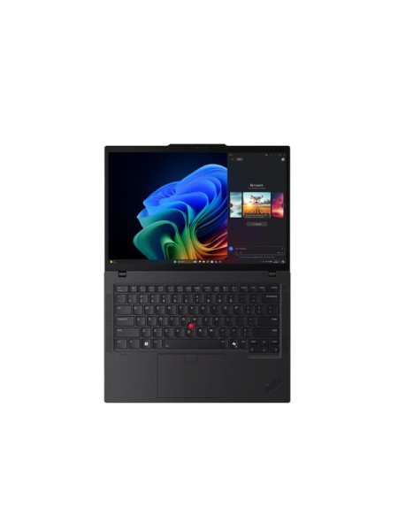 Lenovo ThinkPad T14 Gen 7 21WN0049GQ Copilot+ AI Business Laptop, Intel Core Ultra 7 355, 16GB LPCAMM2 LPDDR5X-6800, 512GB PCIe 4.0 SSD, 14-inch WUXGA IPS 400-Nit, Wi-Fi 7, Dual Thunderbolt 4, DOS, Backlit US-English Keyboard, Black | 21WN0049GQ