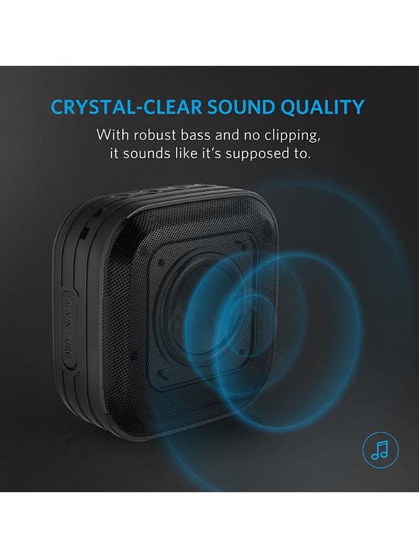 Anker Soundcore Sport Mini Portable Wireless Bluetooth Speaker, Black with Warranty 