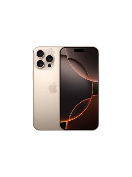 Apple iPhone 16 Pro Max, 6.9" OLED Super Retina XDR Display, A18 Pro Chip, 6-Core CPU, 6-Core GPU, 16-Core Neural Engine, 512GB Storage, 5G/Wi-Fi 7, Face ID, INTL, Desert Titanium