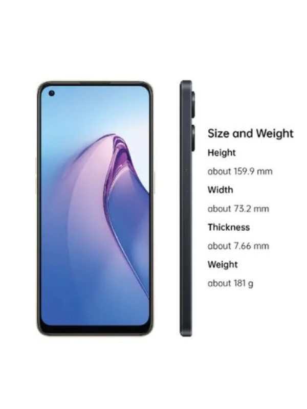 OPPO Reno 8z 5G Dual SIM 6.43 inches Smartphone 13GB RAM 128GB Storage, 4500mAh Long Lasting Battery, Fingerprint and Face Recognition, Starlight Black  with Warranty + Free Earbuds ( Middle East Version )