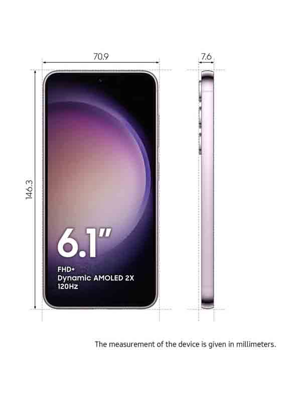 Samsung Galaxy S23 5G 128GB 8GB Dual Sim Smartphone, Lavender with Warranty