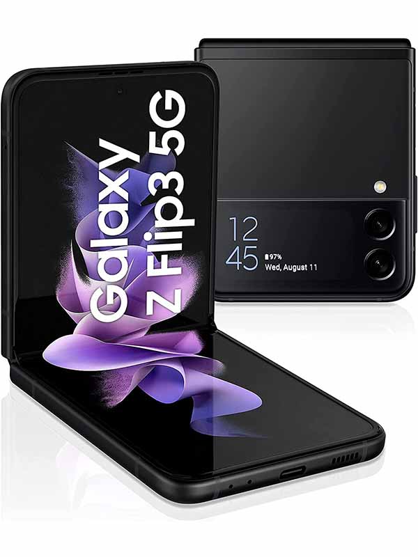 Samsung Galaxy Z Flip 3 Smartphone 5G, 8GB RAM, 256GB Storage, 6.7" Screen Size, Android, Black with Warranty 