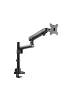 Twisted Minds Single Slim Pole Mounted Spring Assisted Monitor, Twisted Minds Monitor Stand, Detachable Vesa Plate Design, Smoorth Arm Insertion, 360-degree swivel, Height Adjustment Stand for 17inch to 32 inch Monitor, Grey with Warranty | TM-20-C06P