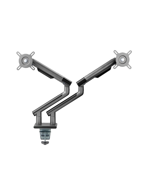 Twisted Minds Dual Monitors Premium Slim Spring Assisted Monitor Arms, 360-Degree Swivel, 17"-32" Dual Monitor Desk Mount, Grey with Warranty | TM-49-C012-G