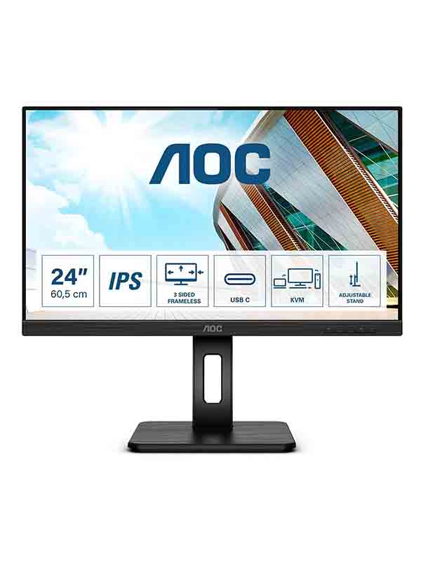 AOC 24P2C 24inch FHD, IPS, USB-C Dock, Height Adjust, USB Hub Professional Monitor, 24P2C