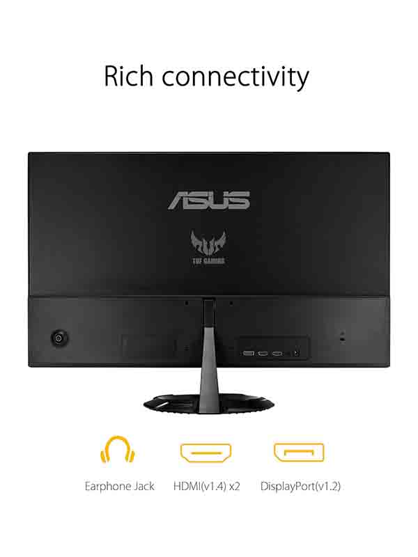 Asus TUF VG279Q1R, 27" Gaming Monitor, FHD IPS 1920 x 1080 Resolution, 144Hz Refresh Rate, 1ms MPRT, Extreme Low Motion Blur™, FreeSync™ Premium, Shadow Boost, Black with Warranty | VG279Q1R