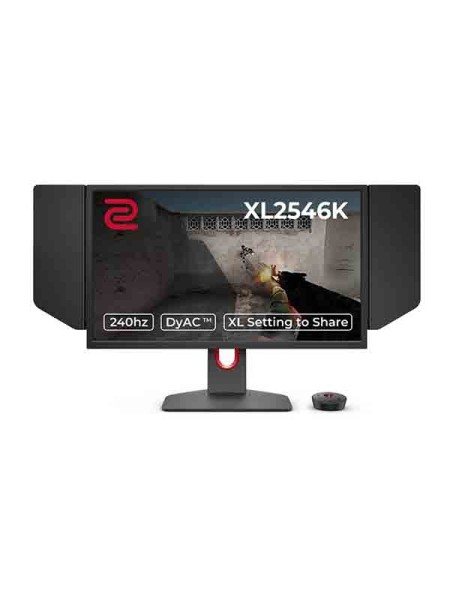 Benq Zowie XL2546K 24.5inch 240Hz Esports Gaming Monitor, 0.5Ms, FHD, Height Adjustable, Freesync Premium, DP, HDMI,  Control, Black Equalizer & Color Vibrance, S-Switch For Game Mode, Black with Warranty | Benq XL2546K