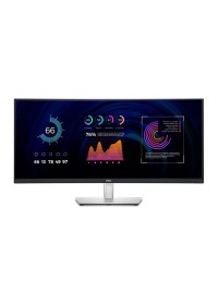 Dell P3424WE Curved Monitor, Dell Monitor, 34" WQHD IPS Display, 3440x1440 Resolution, 60Hz Refresh Rate,  Up to 5ms (GtG) Response Time, 3800R Curvature, USB-C Hub, 1.07 Billion Colors, Silver with 3 Years Warranty | P3424we