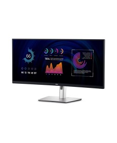 Dell P3424WE Curved Monitor, Dell Monitor, 34" WQHD IPS Display, 3440x1440 Resolution, 60Hz Refresh Rate,  Up to 5ms (GtG) Response Time, 3800R Curvature, USB-C Hub, 1.07 Billion Colors, Silver with 3 Years Warranty | P3424we