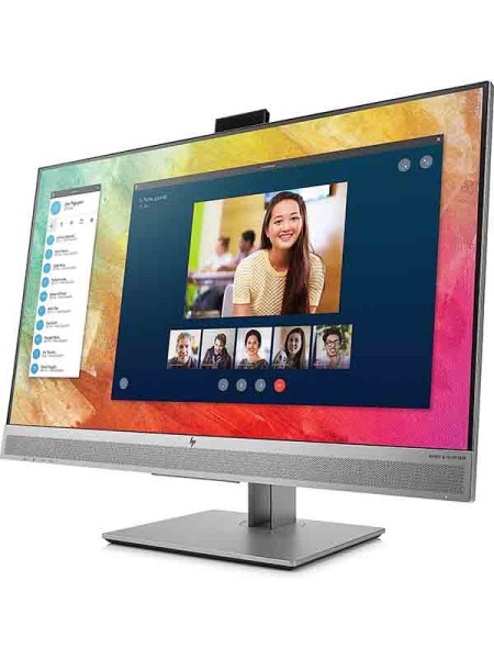HP E273M 27inch Screen LED-Lit Monitor, VGA, HDMI, DP, Camera Monitor, Silver with One Year Warranty | EliteDisplay E273m