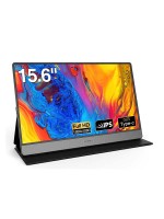 KOORUI 15B1, 15.6inch Portable Monitor, 1080P FHD (1920 x 1080), 60 Hz Refresh Rate, USB-C HDMI Travel Monitor, Protective Cover & Dual Speakers, Black with Warranty | 15B1