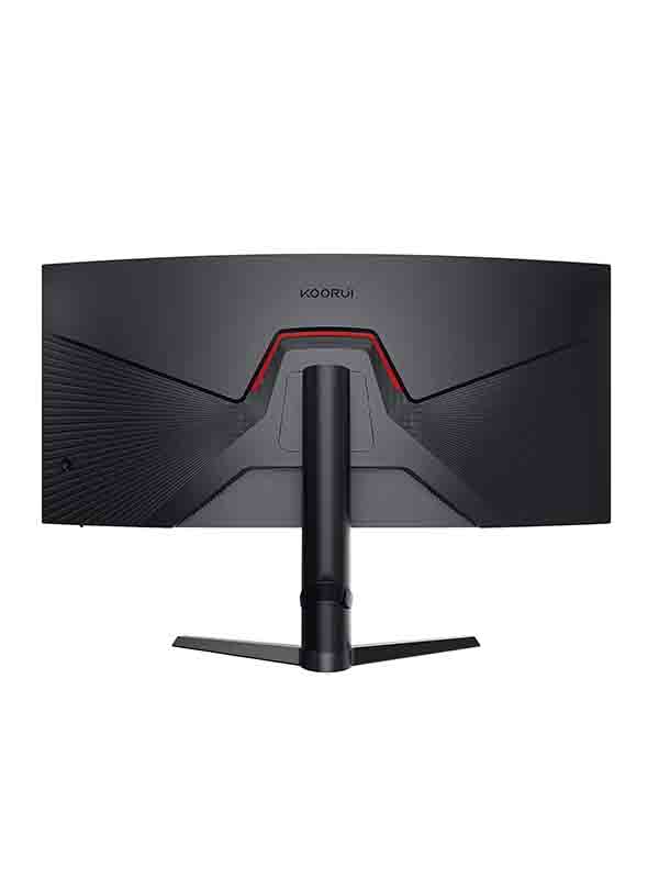 KOORUI 34E6UC, 34inch WQHD Ultrawide Curved Gaming Monitor 165HZ, 1ms, 1000R,  3440 x 1440, 21:9, DCI-P3 90% Color Gamut, FreeSync G-Sync Compatible, Tilt/Height Adjustable Stand, HDMI, Display Port, Black with Warranty | 34E6UC