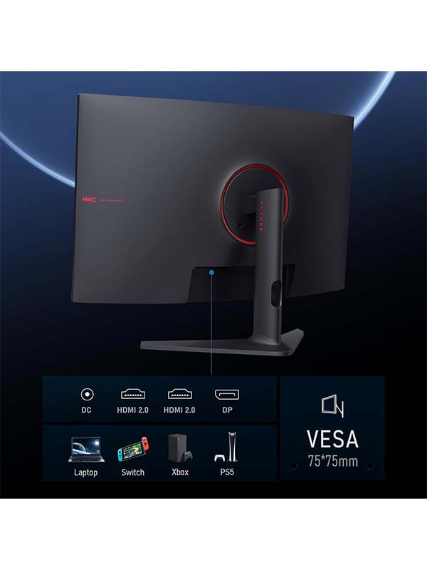 Koorui 32GA01, 32inch Ultrawide Curved Gaming Monitor, 2K Display, 170Hz-144Hz Monitor, 1500R Curvature, 1ms, HDR10, Adaptive Sync, Tilt Adjustable, DisplayPort HDMI, Black with Warranty | GA01