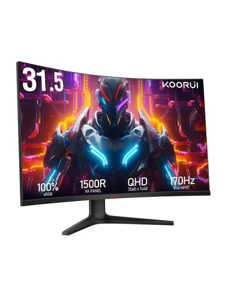 KOORUI 27-inch Curved Computer Monitor- Full HD 1080P 75Hz Gaming Monitor  1800R LED Monitor HDMI VGA, Tilt Adjustment, Eye Care, Black 27N5C