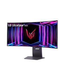 LG 34GS95QE, LG Curved Monitor, 34" Ultragear OLED WQHD Monitor, 3440x1440 Resolution, 240Hz Refresh Rate, 0.03ms Response Time, AMD FreeSync Premium Pro, NVIDIA G-Sync HDMI 2.1 DisplayPort Tilt/Height/Swivel Stand Black with Warranty | 34GS95QE-B 