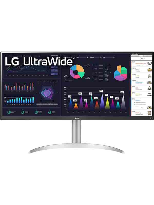 LG 34WQ650-W 34 Inch 21:9 UltraWide Full HD (2560 x 1080) 100Hz IPS Monitor, 100Hz Refresh Rate with RGB 99% Color Gamut, VESA DisplayHDR 400, USB Type-C, AMD FreeSync, Tilt/Height Adjustable Stand, White | LG Monitor 