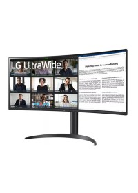 2024 LG 34WR55QC-B, LG UltraWide Curved Monitor,  34'' UltraWide QHD Curved Monitor, 100Hz Refresh Rate, 5ms GtG Response Time, AMD FreeSync Technology, Black Stabiliser, DP / 2* HDMI Output with USB Type-C, Black | 34WR50QC-B