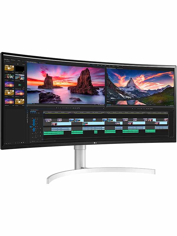 LG 38WN95C-W 38inch Curved 21:9 UltraWide QHD Monitor with Nano IPS, (3840 x 1600), Thunderbolt 3 Connectivity and 1ms Response Time - 144Hz Refresh Rate, White/Silver | 38WN95C-W