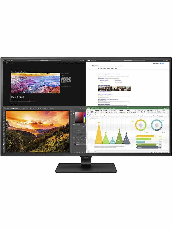 LG 43UN700-B 43 Inch Class UHD (3840 X 2160) IPS Display with USB Type-C and HDR10 with 4 HDMI inputs, Black with Warranty | 43UN700