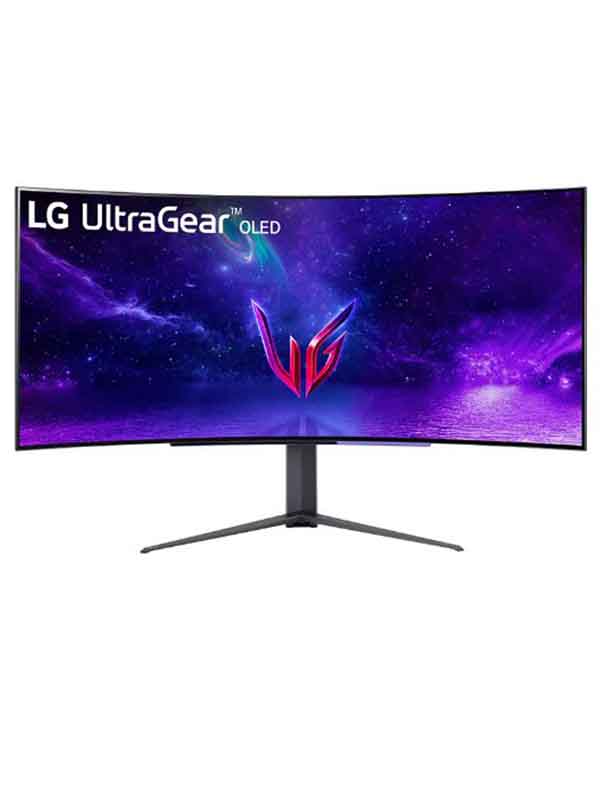 LG 45GR95QE-B 45inch UltraGear OLED Curved Gaming Monitor WQHD with 240Hz Refresh Rate 0.03ms Response Time, Black with Warranty | 45GR95QE