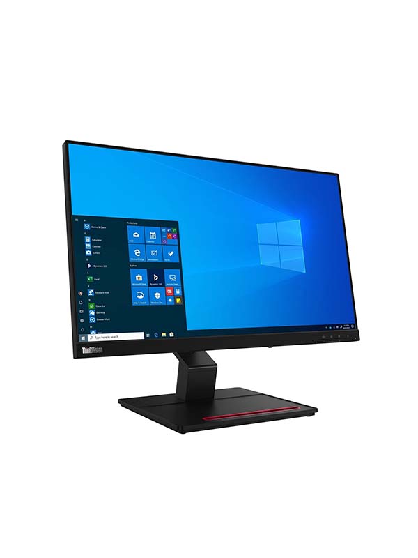 Lenovo ThinkVision T24t-20, 23.8inch LCD Touchscreen Monitor, USB Type-C, HDMI 1.4, 3-side Borderless Flexible Ergonomics Stand, Business Monitor, Black with 3 Years Warranty | 62C5GAT1UK