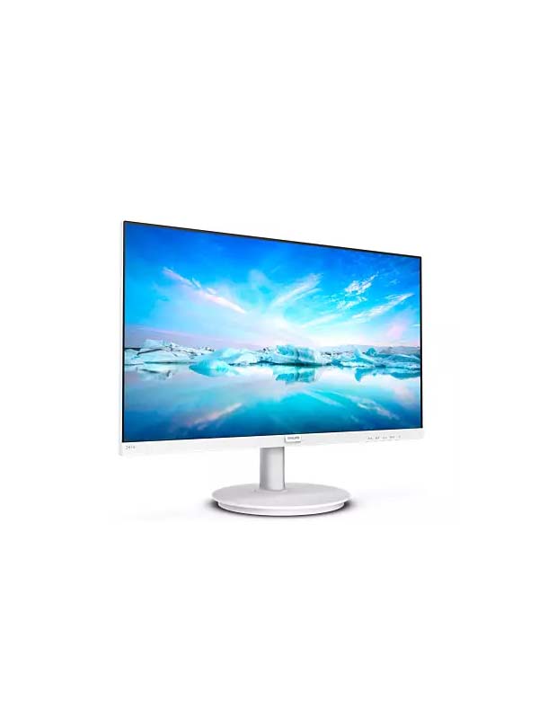 Philips 241V8W/89 24 Inch LCD Monitor, FHD (1920 x 1080), 75Hz Refresh Rate, 4ms Response Time, 16:9 Aspect Ratio, Anti-Glare IPS Display, White with Warranty | 241V8W/89