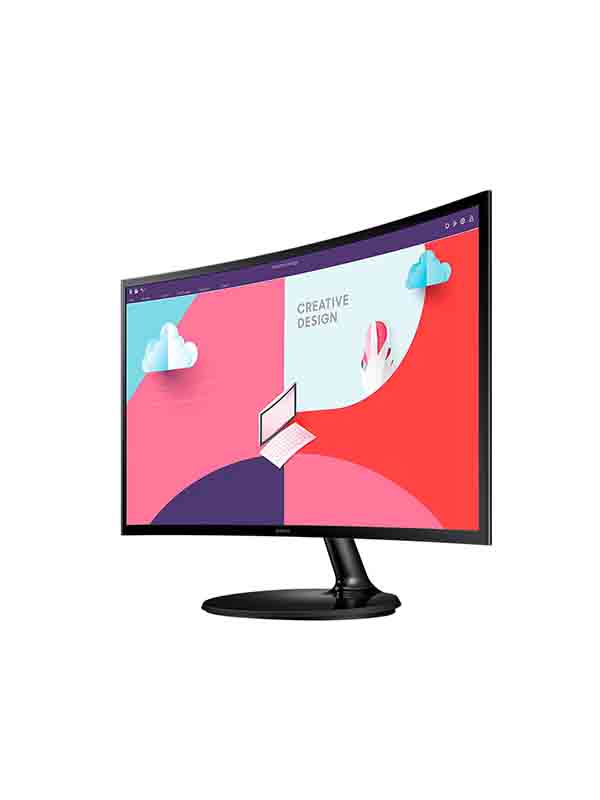 Samsung LS24C360EAMXUE 24inch Essential Curved Monitor S3 S36C, Black with Warranty | LS24C360EAMXUE