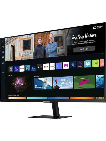 Samsung M5 27inch FHD Flat Monitor with Smart TV Experience, 1920x1080 Resolution, Max 60Hz Refresh Rate, 4ms Response Time, HDR10, 16:9 Aspect Ratio, HDMI, Black | Samsung LS27BM500EMXUE